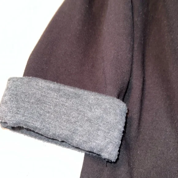 Maurice’s Jersey Women's Black Blazer with Grey Rolled Sleeves Size Large - Picture 10 of 10